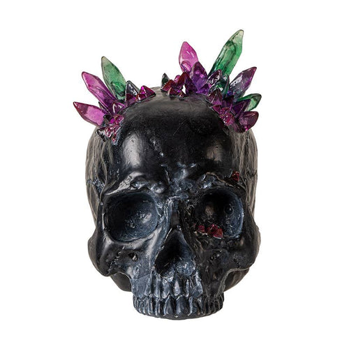 Black Skull With Crystals - Angel's House of Design Co.
