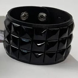 Black Studded Cuff Bracelet - Angel's House of Design Co.