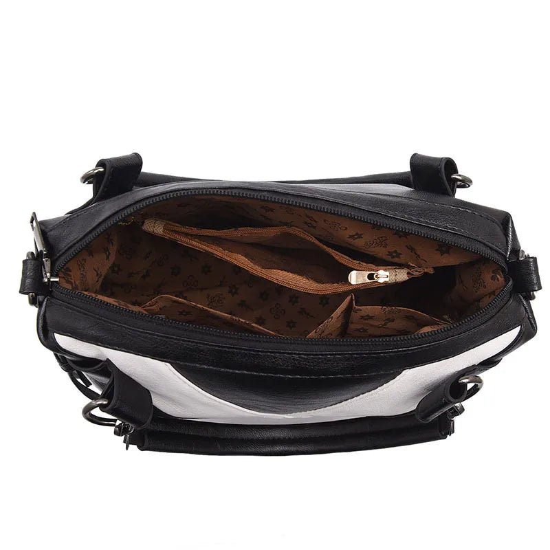 Black & White Chevron Handbag - Angel's House of Design Co.
