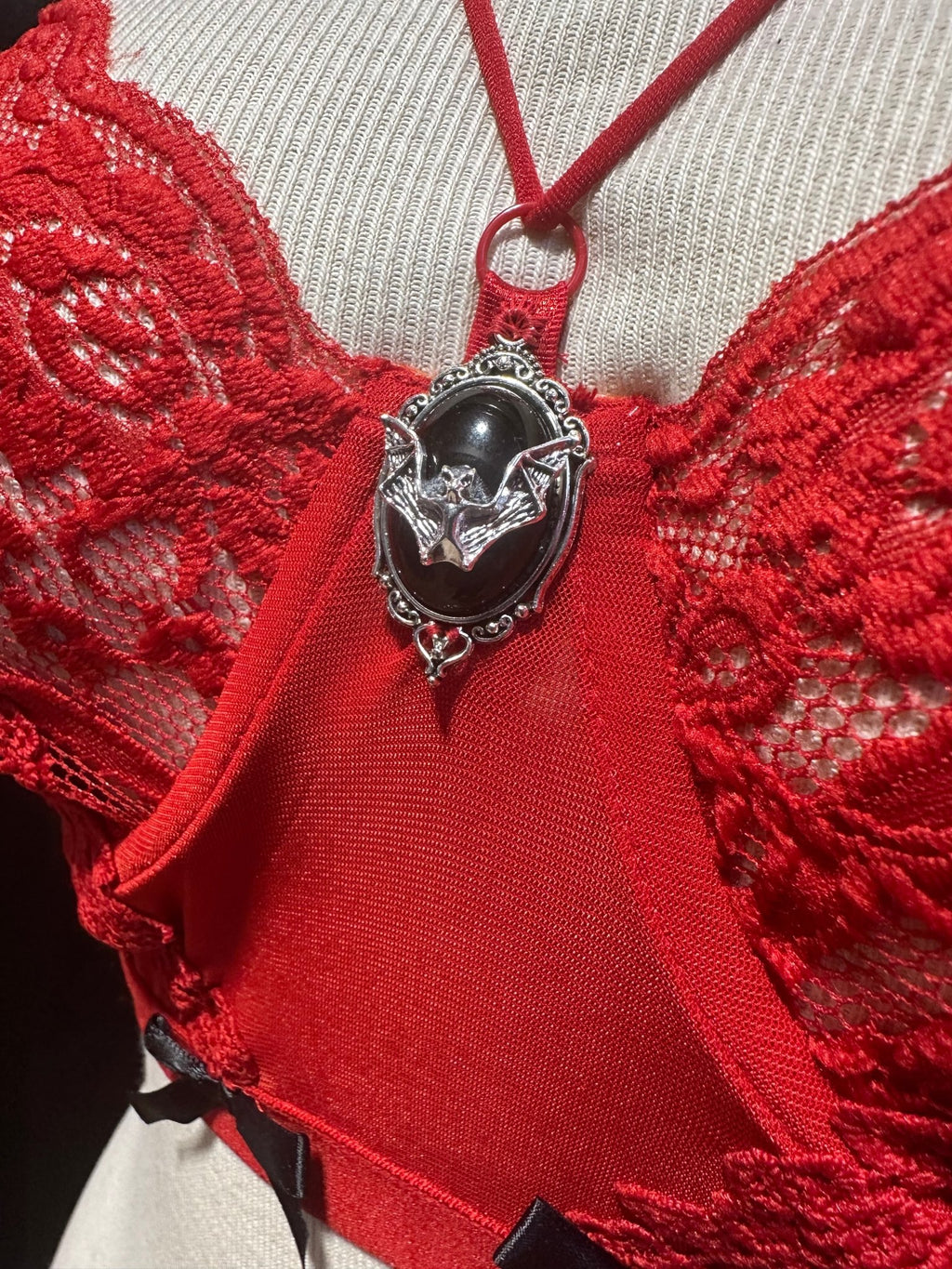 Blood Rose Bat Bra - Angel's House of Design Co.