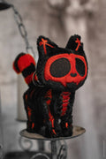 Blood Skelekitty Plush Keychain - Angel's House of Design Co.