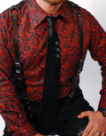 Bloodlust Red Filagree Dress Shirt - Angel's House of Design Co.