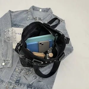 Bondage Handbag in Canvas and PU Leather - Angel's House of Design Co.