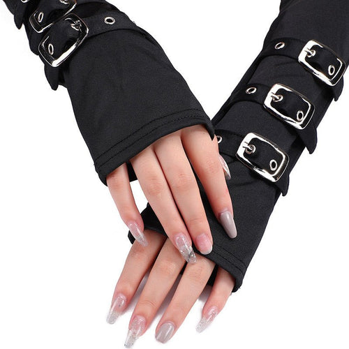 Buckle Fingerless Gloves - Angel's House of Design Co.
