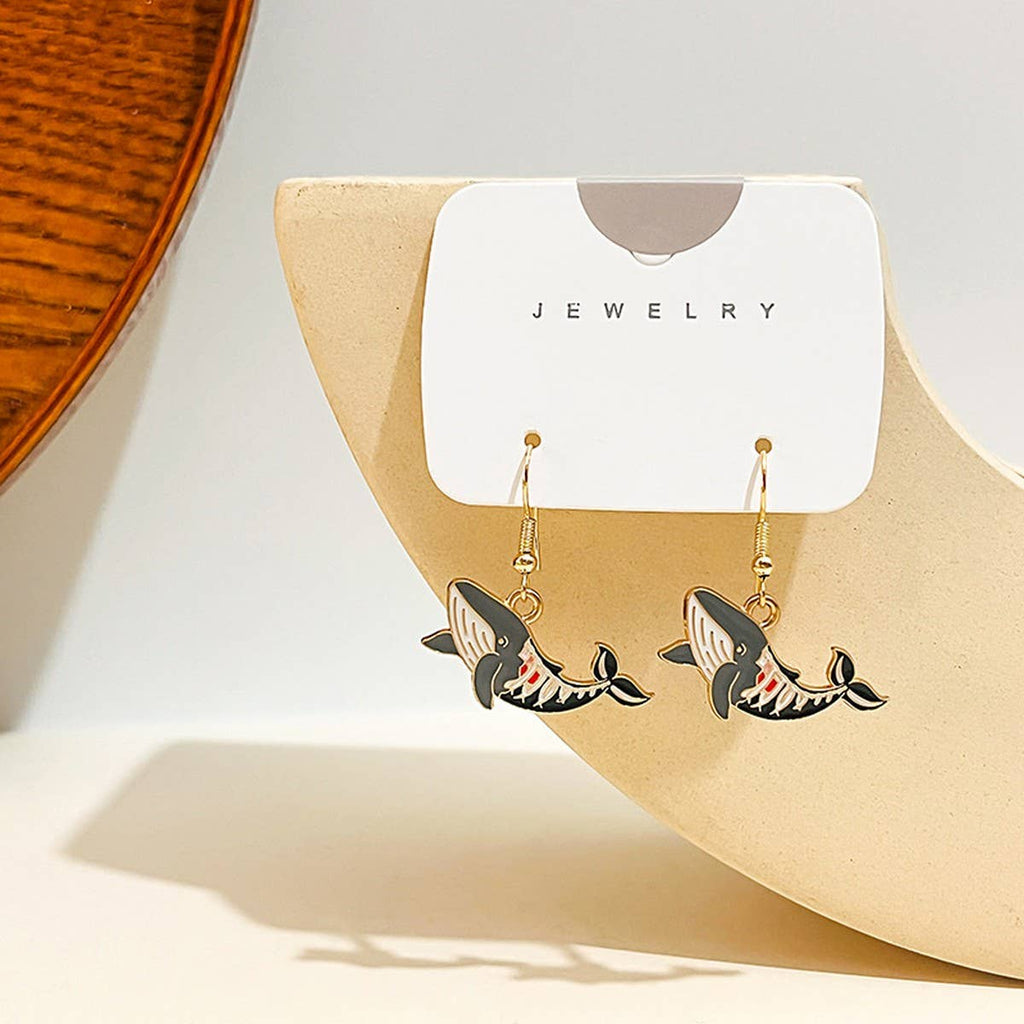 CARTOON HALLOWEEN FUNNY ANIMAL EARRINGS_CWAJE1841 - Angel's House of Design Co.