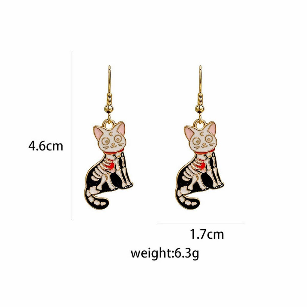 CARTOON HALLOWEEN FUNNY ANIMAL EARRINGS_CWAJE1841 - Angel's House of Design Co.