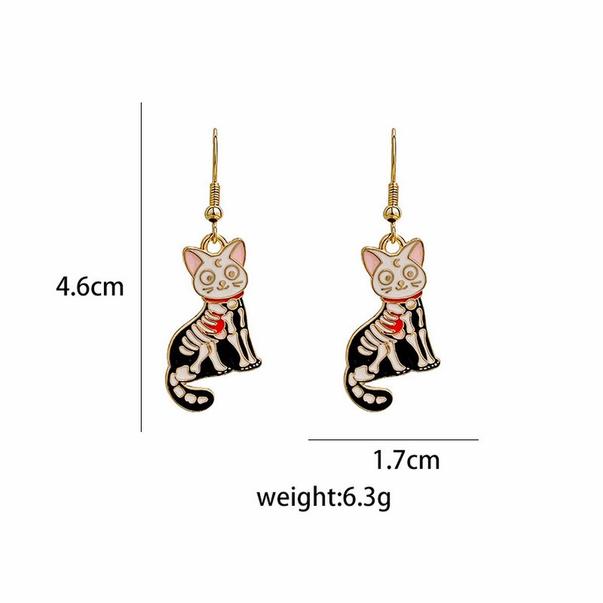 CARTOON HALLOWEEN FUNNY ANIMAL EARRINGS_CWAJE1841 - Angel's House of Design Co.