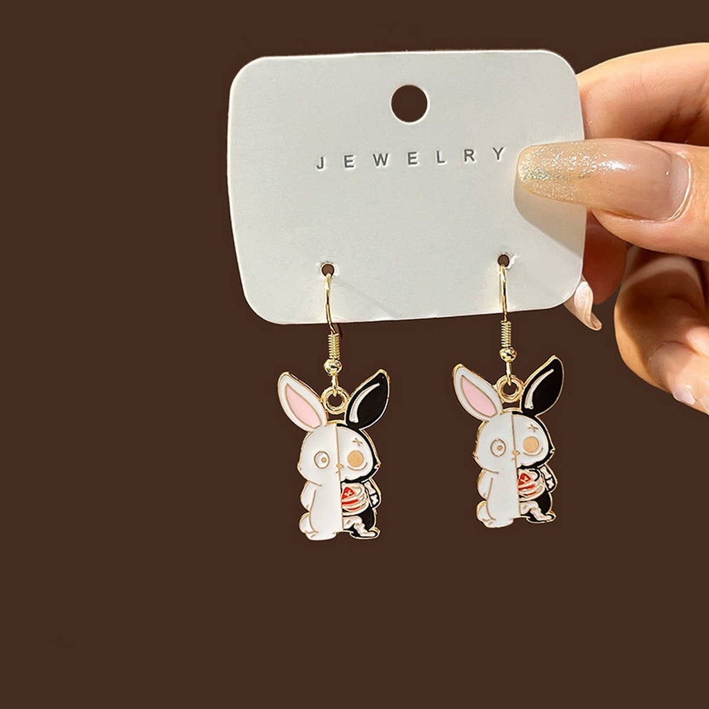 CARTOON HALLOWEEN FUNNY ANIMAL EARRINGS_CWAJE1841 - Angel's House of Design Co.