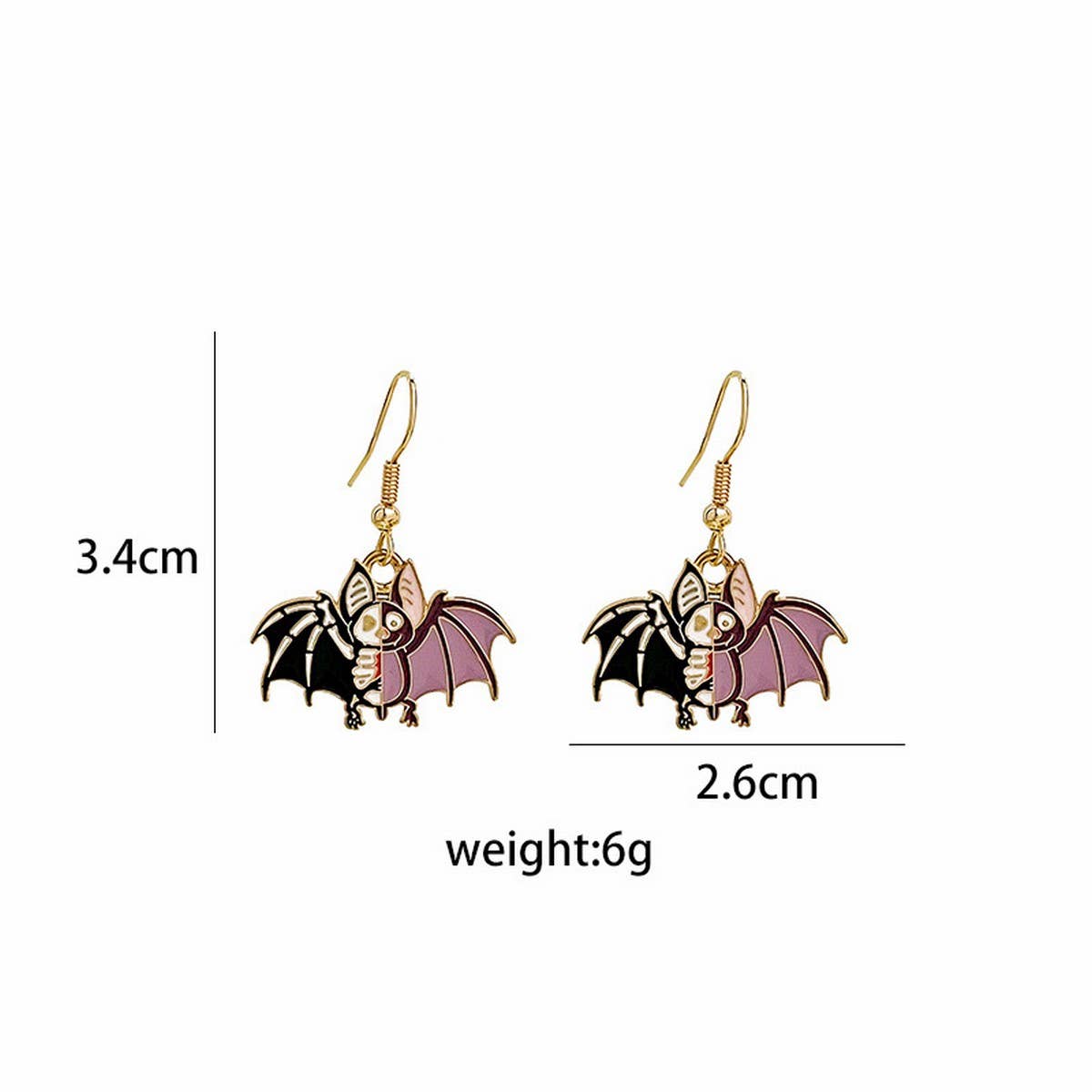 CARTOON HALLOWEEN FUNNY ANIMAL EARRINGS_CWAJE1841 - Angel's House of Design Co.