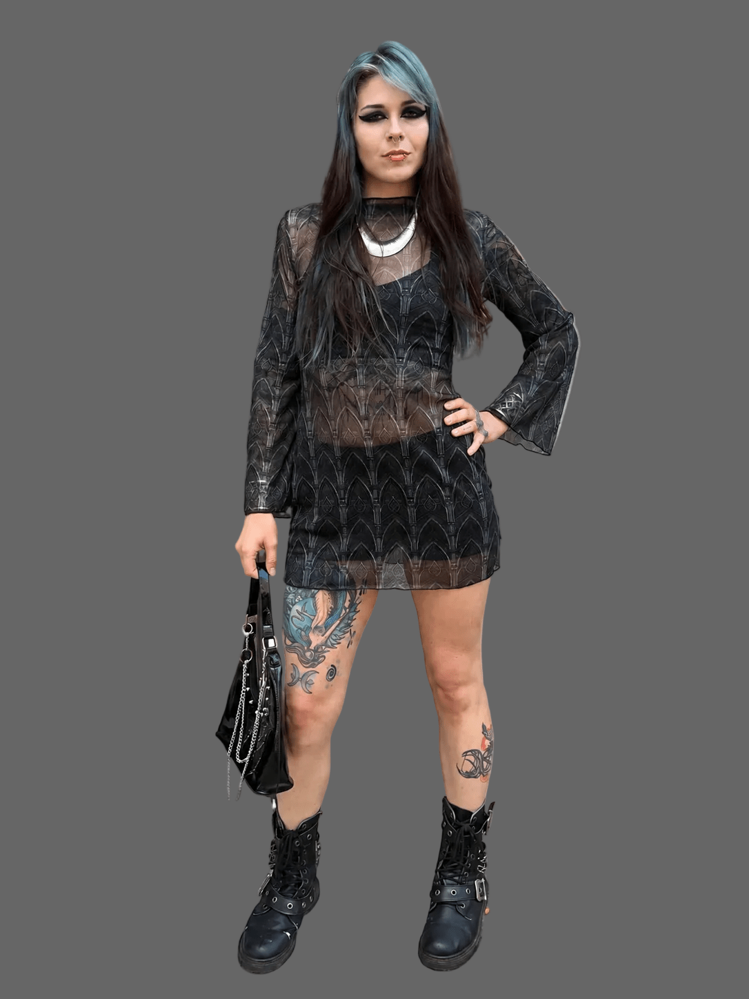 Cathedral Mesh Mini Dress - Angel's House of Design Co.