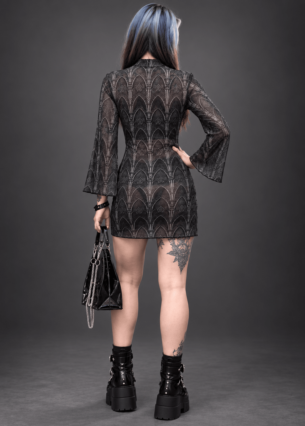 Cathedral Mesh Mini Dress - Angel's House of Design Co.