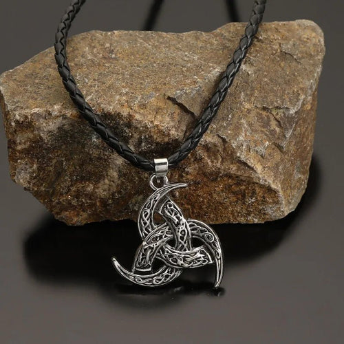 Celtic Knot Necklace with Vegan Leather Cord - Angel's House of Design Co.