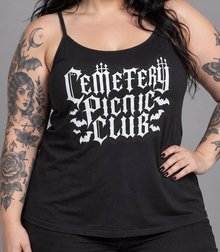 Cemetery Picnic Club Plus Size Tank - Angel's House of Design Co.