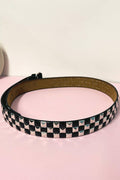 Checkered Pyramid Studded Belt - Angel's House of Design Co.
