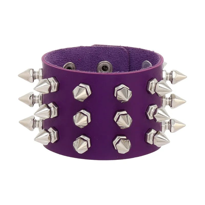Colored Spike Cuff Bracelets - Angel's House of Design Co.