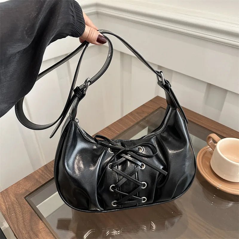Crossbody Bag Featuring Square Bow Tie Design - Angel's House of Design Co.