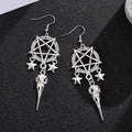 Crow Skull Pentacle Earrings - Angel's House of Design Co.