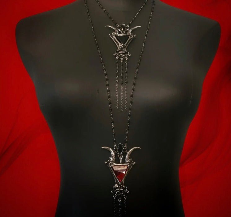 Crystal Baphomet Necklace By Martha Rotten - Angel's House of Design Co.