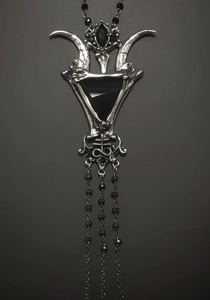 Crystal Baphomet Necklace By Martha Rotten - Angel's House of Design Co.