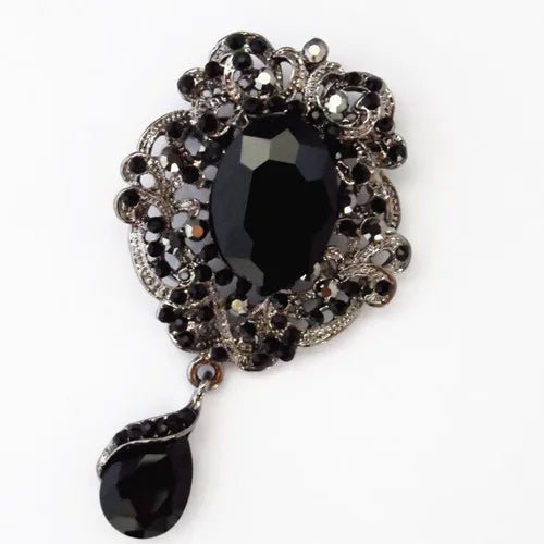 Crystal Vintage with Drop Brooch/Pin - Angel's House of Design Co.