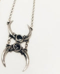 Double Owl Moon Necklace by Martha Rotten