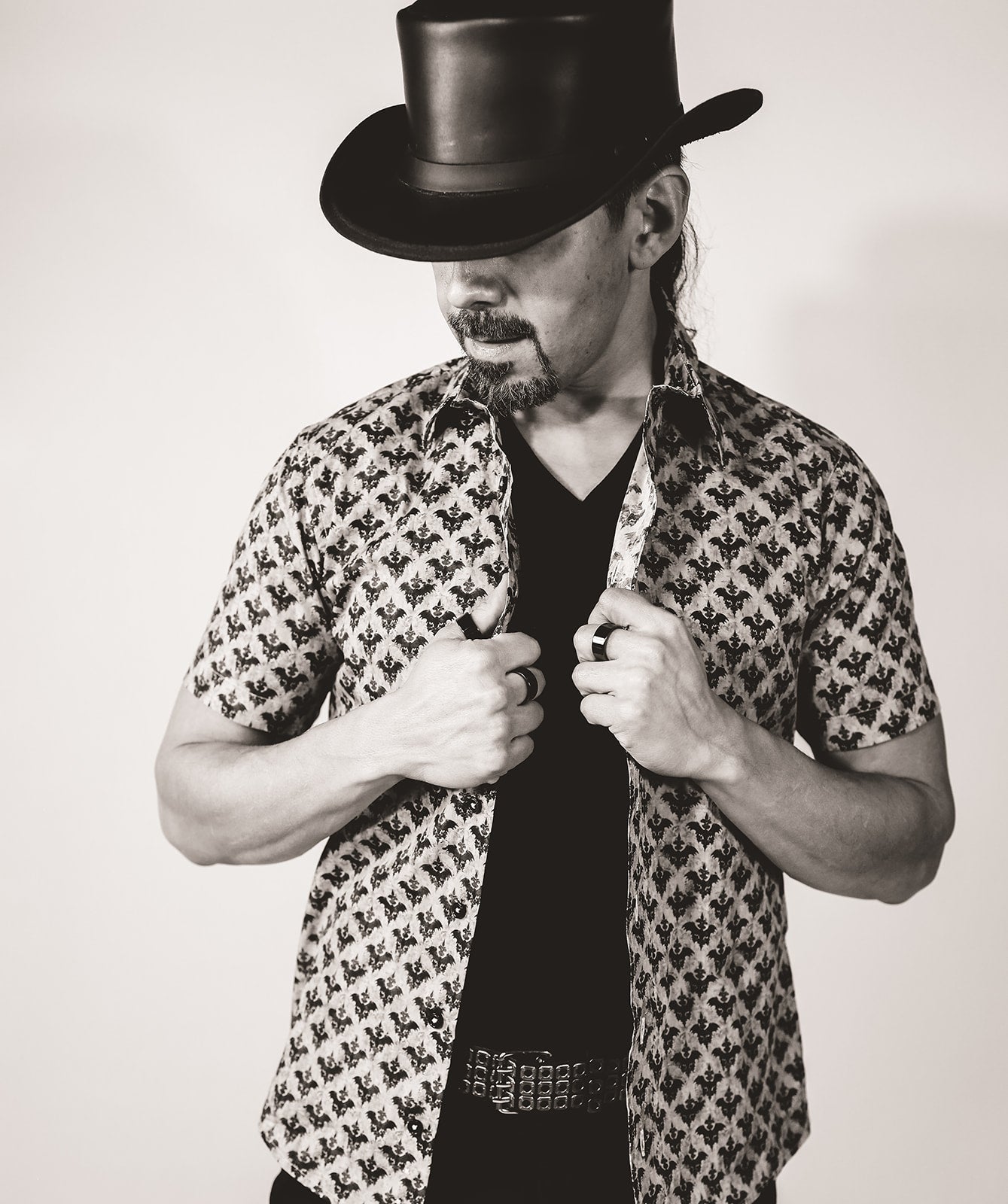 Damask Bat Button Up - Angel's House of Design Co.