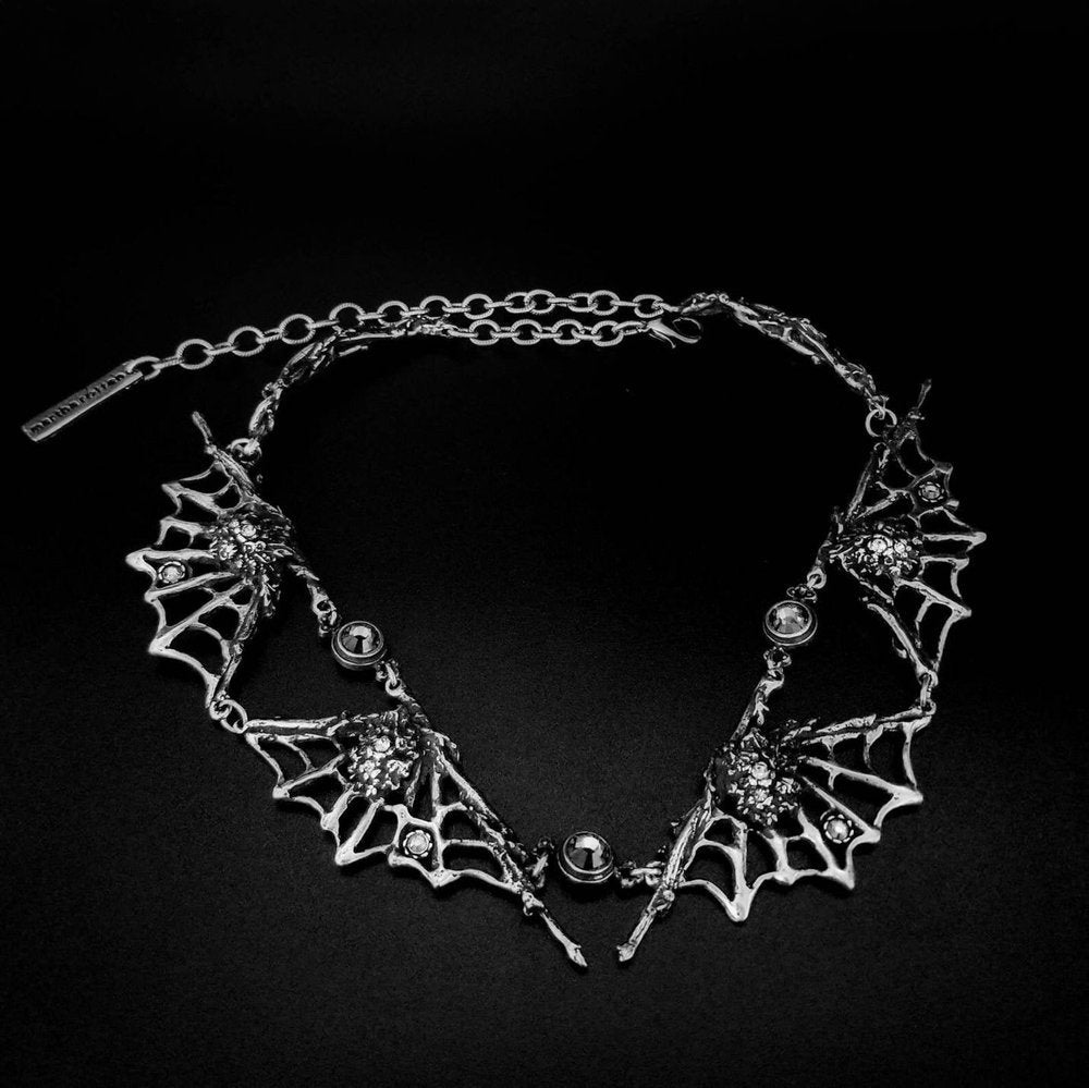Dark Web Collar By Martha Rotten - Angel's House of Design Co.