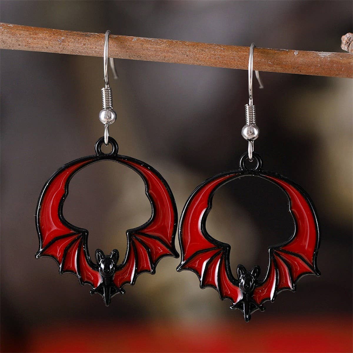 DARK BAT PENDANT EARRINGS