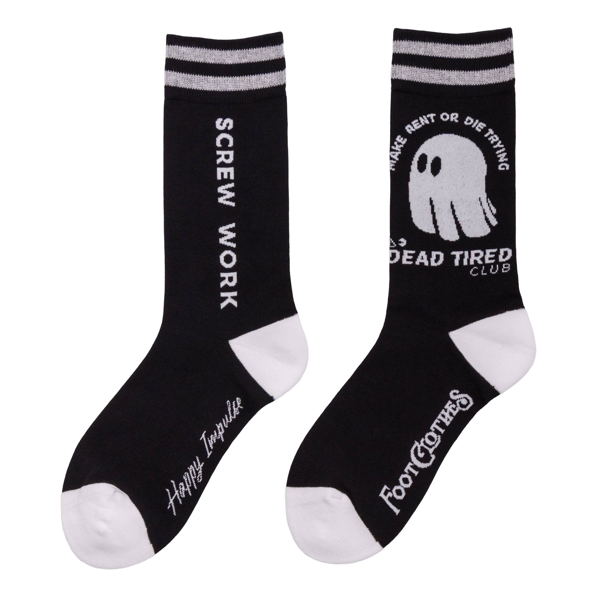 Dead Tired Crew Socks - Angel's House of Design Co.