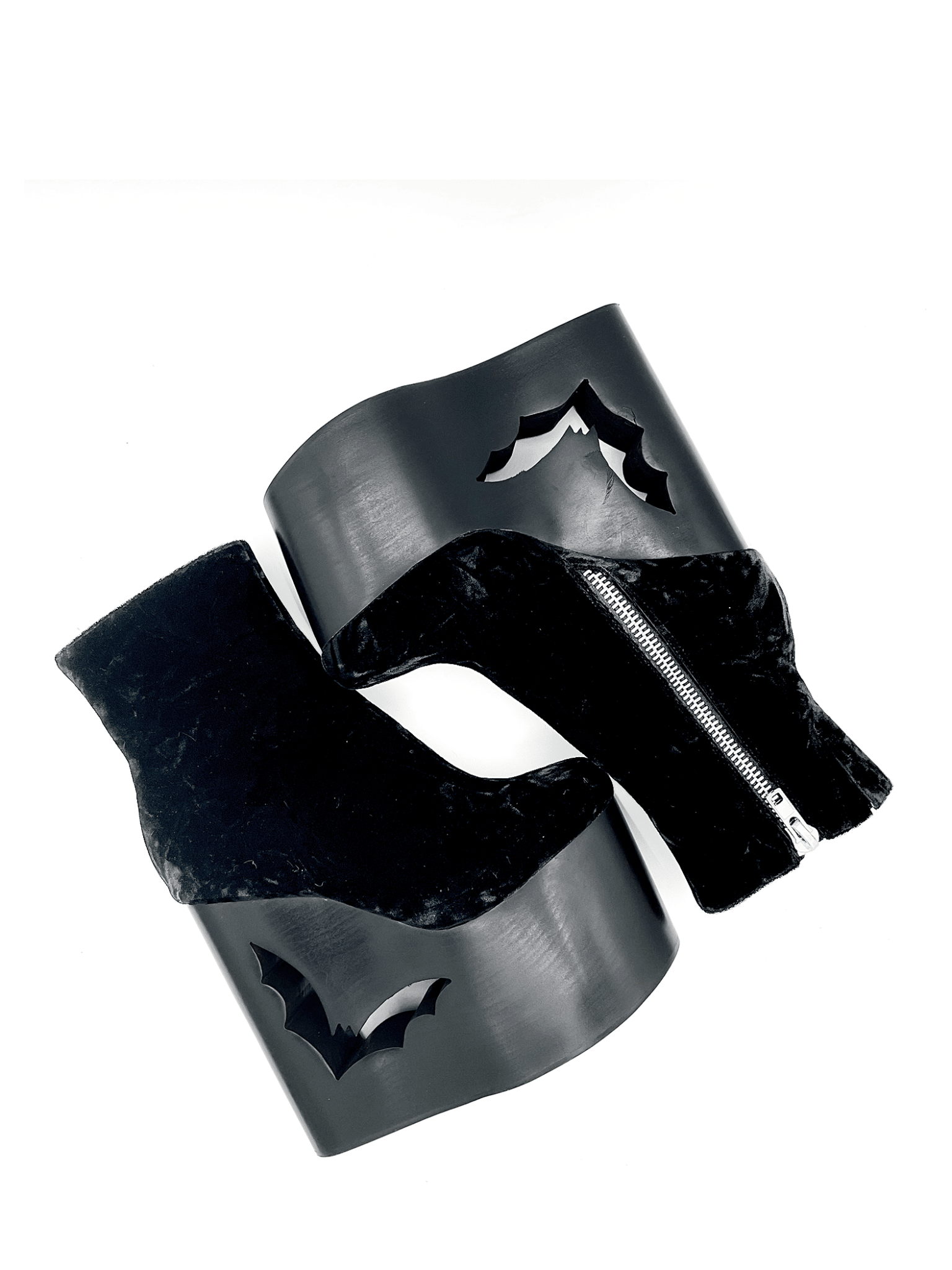 Deadwood Black Velvet Wedge Boot - Angel's House of Design Co.