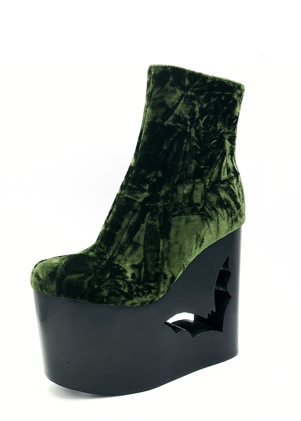 Deadwood Moss Velvet Wedge Boot - Angel's House of Design Co.