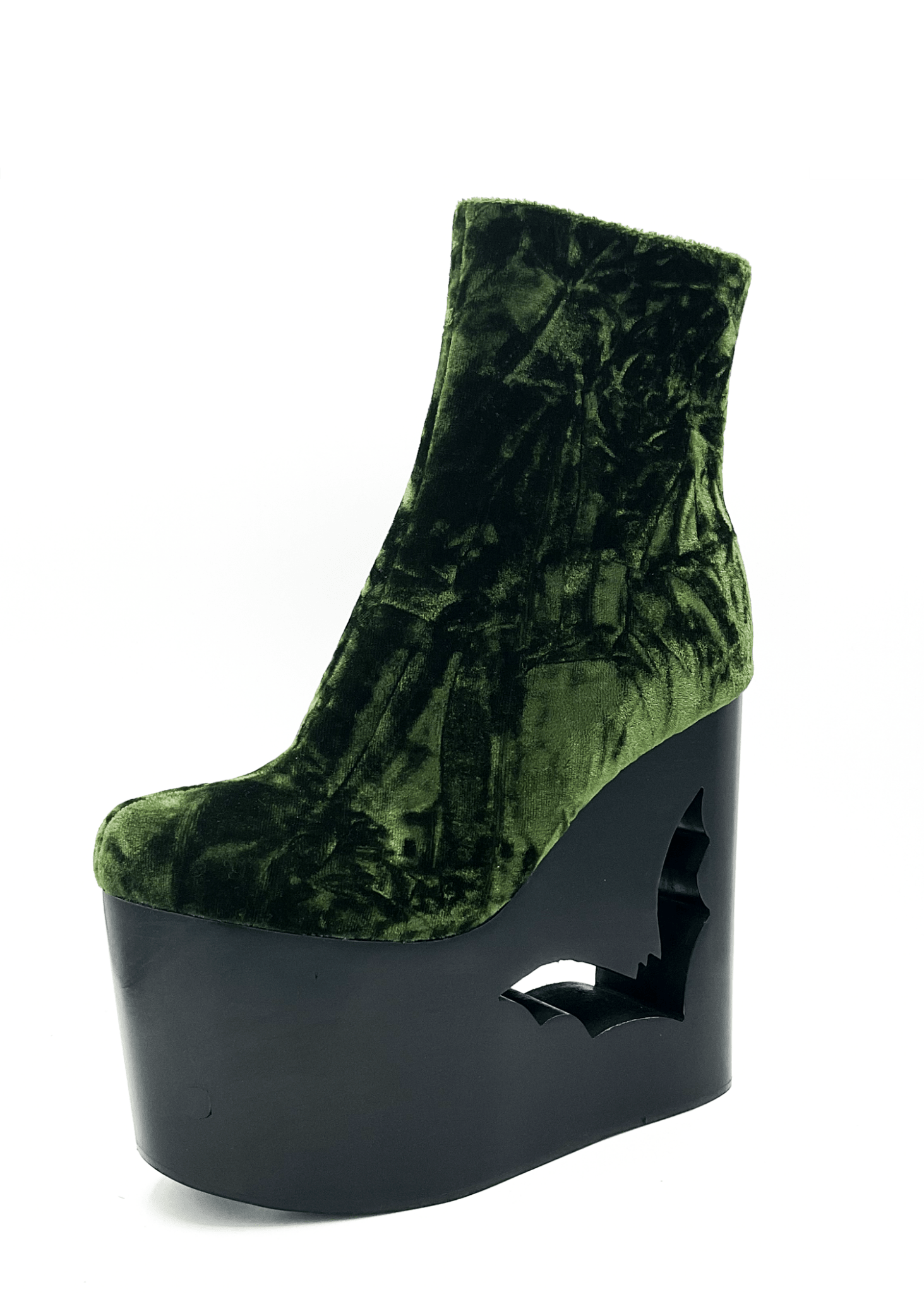 Deadwood Moss Velvet Wedge Boot - Angel's House of Design Co.