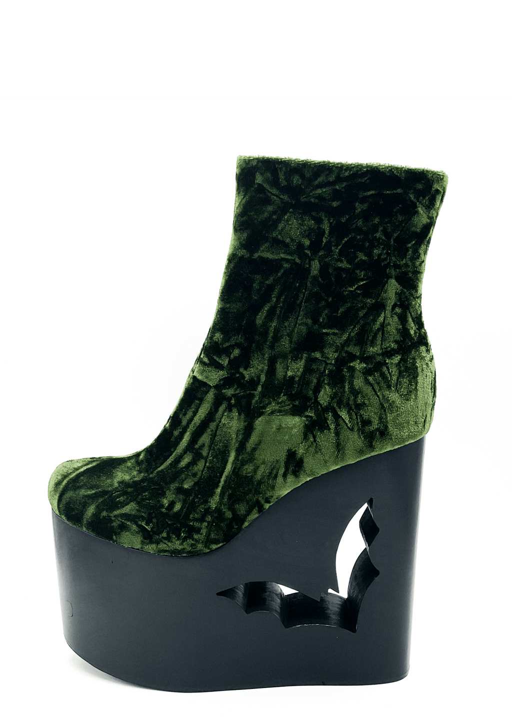 Deadwood Moss Velvet Wedge Boot - Angel's House of Design Co.