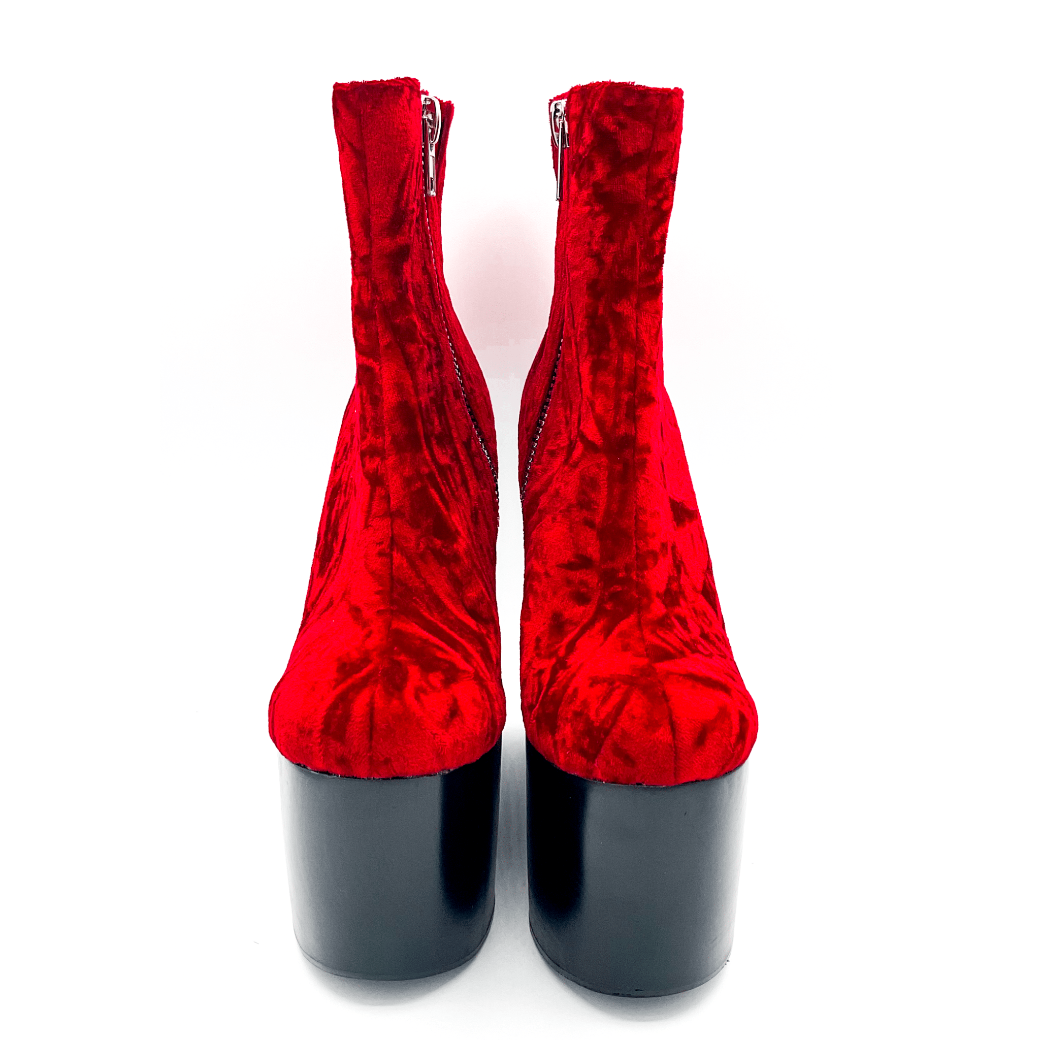 Deadwood Oxblood Velvet Wedge Boot - Angel's House of Design Co.