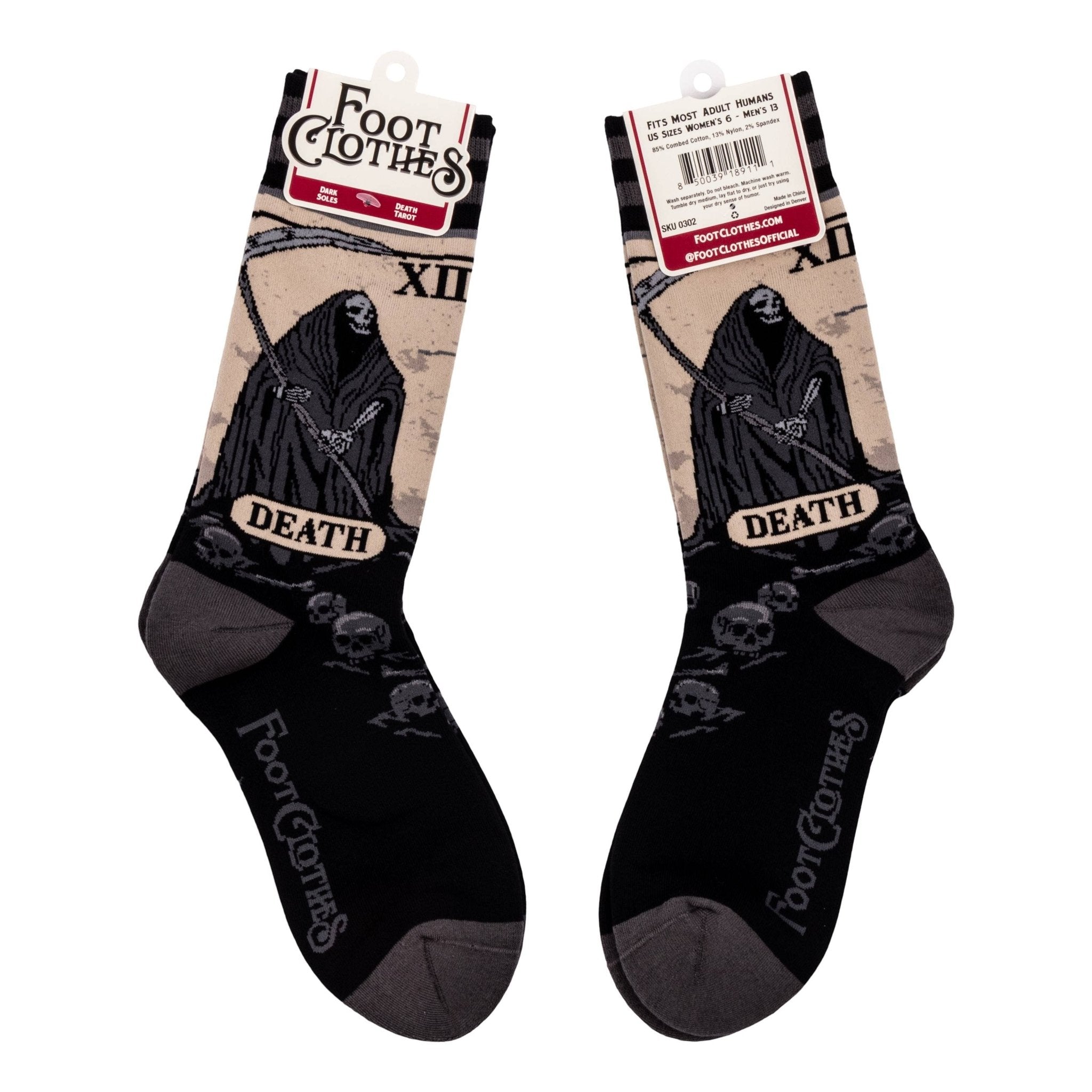 Death Tarot Card Socks - Angel's House of Design Co.