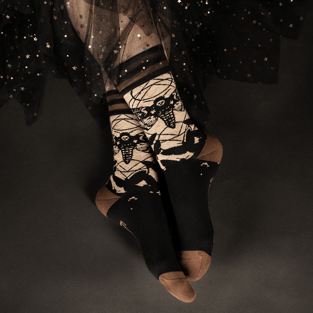 Death's Head Hawkmoth Socks - Angel's House of Design Co.