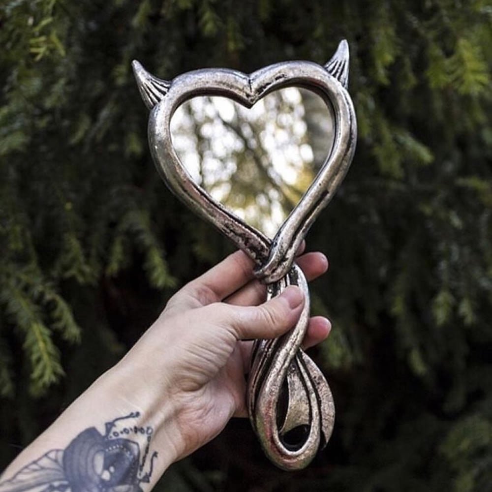 Devil's Heart Hand Mirror - Angel's House of Design Co.