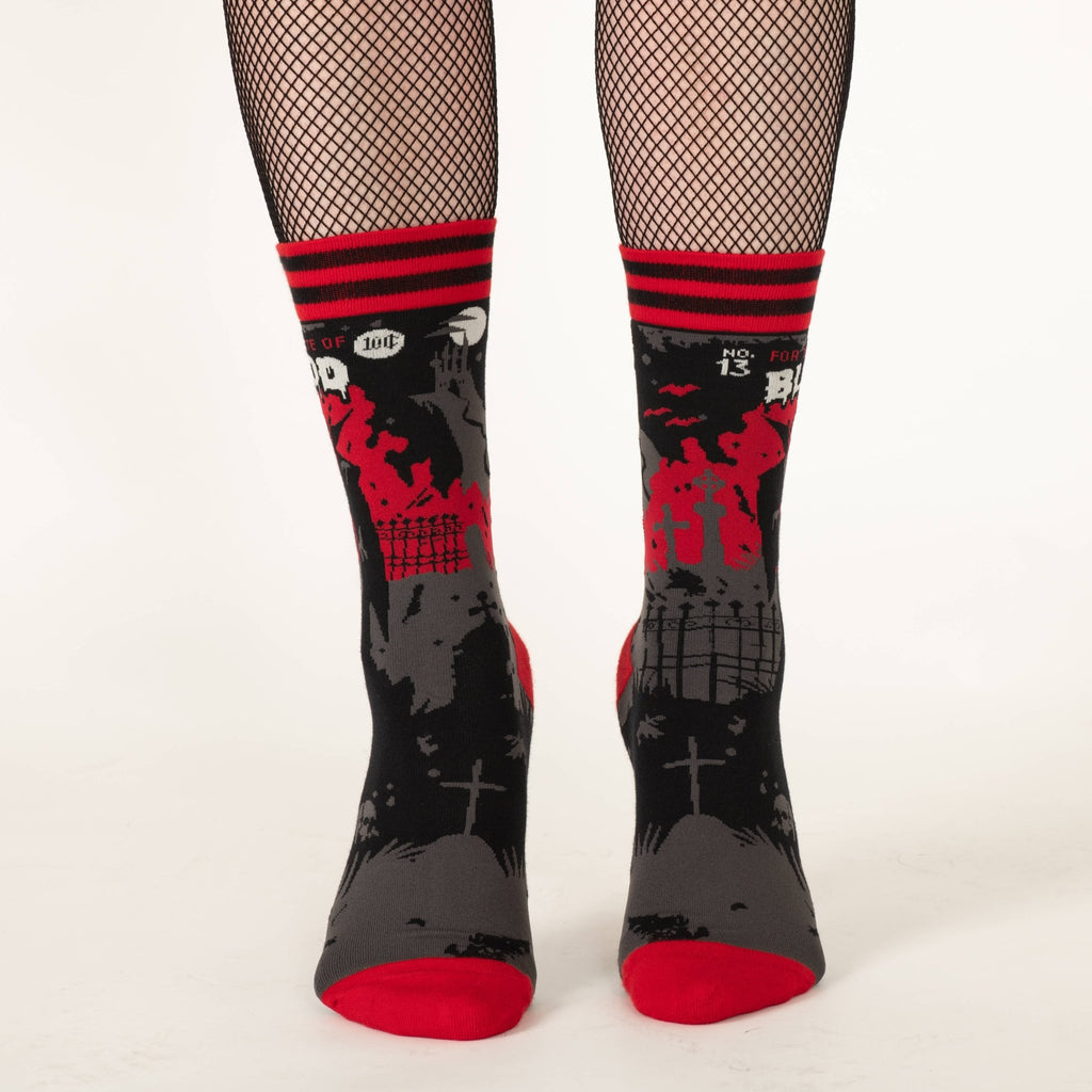 Dracula's Bloodlust Crew Socks - Angel's House of Design Co.
