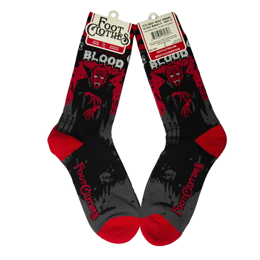 Dracula's Bloodlust Crew Socks - Angel's House of Design Co.