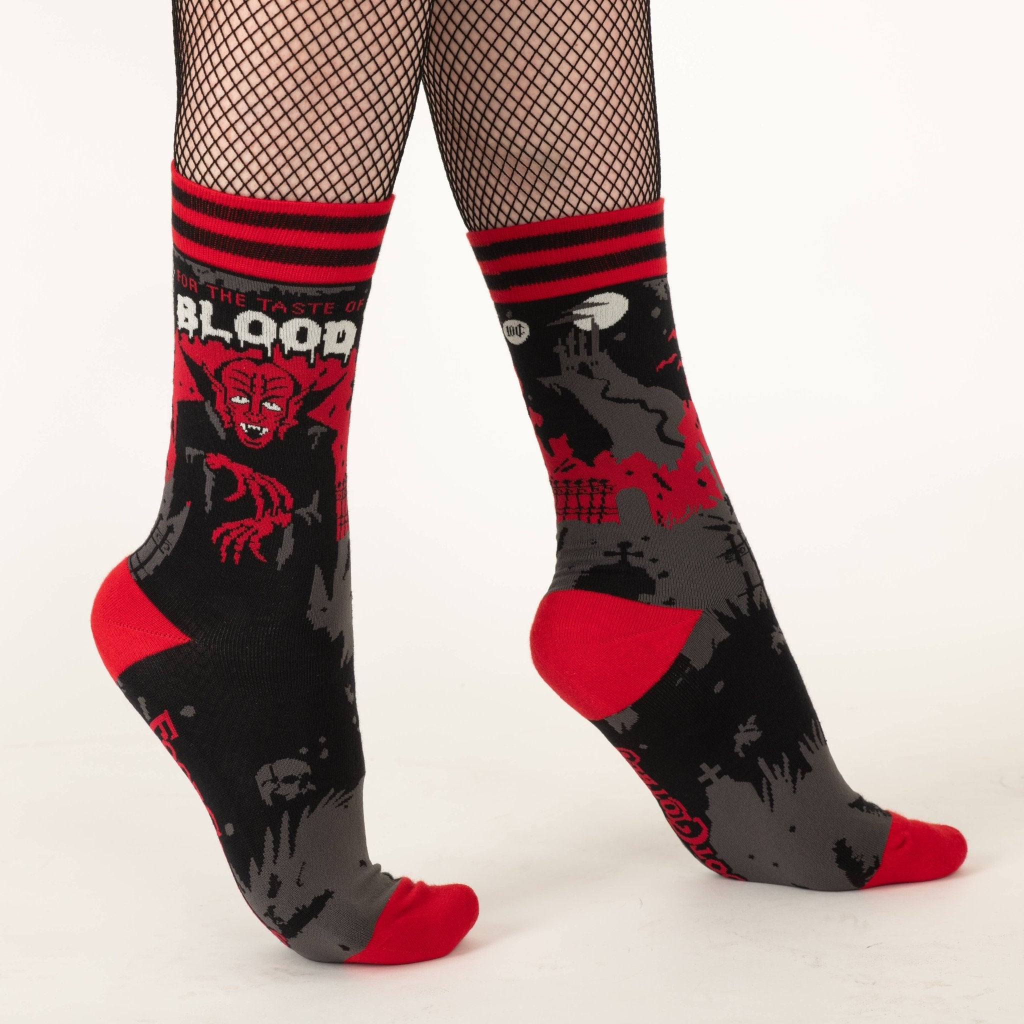 Dracula's Bloodlust Crew Socks - Angel's House of Design Co.