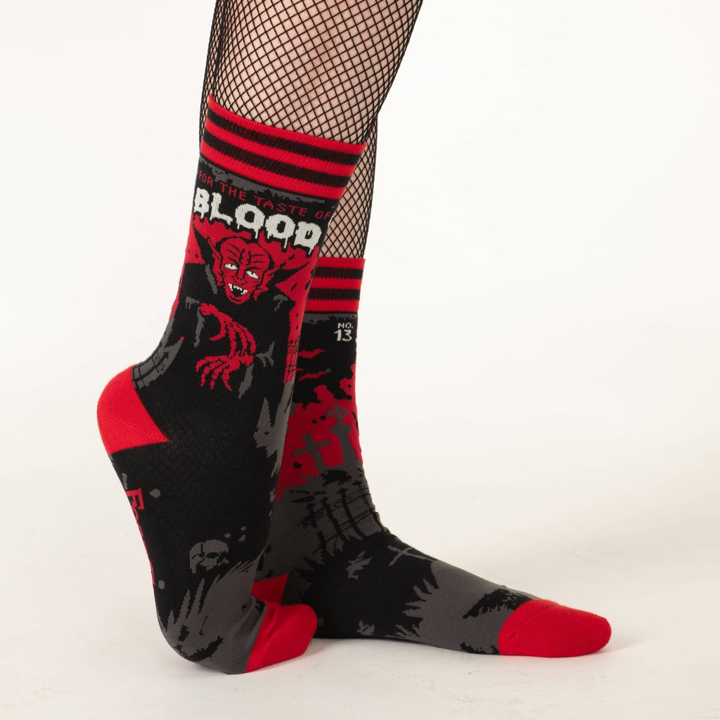Dracula's Bloodlust Crew Socks - Angel's House of Design Co.