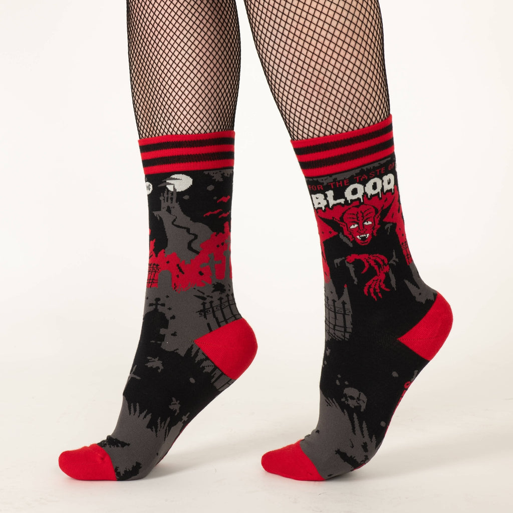 Dracula's Bloodlust Crew Socks - Angel's House of Design Co.