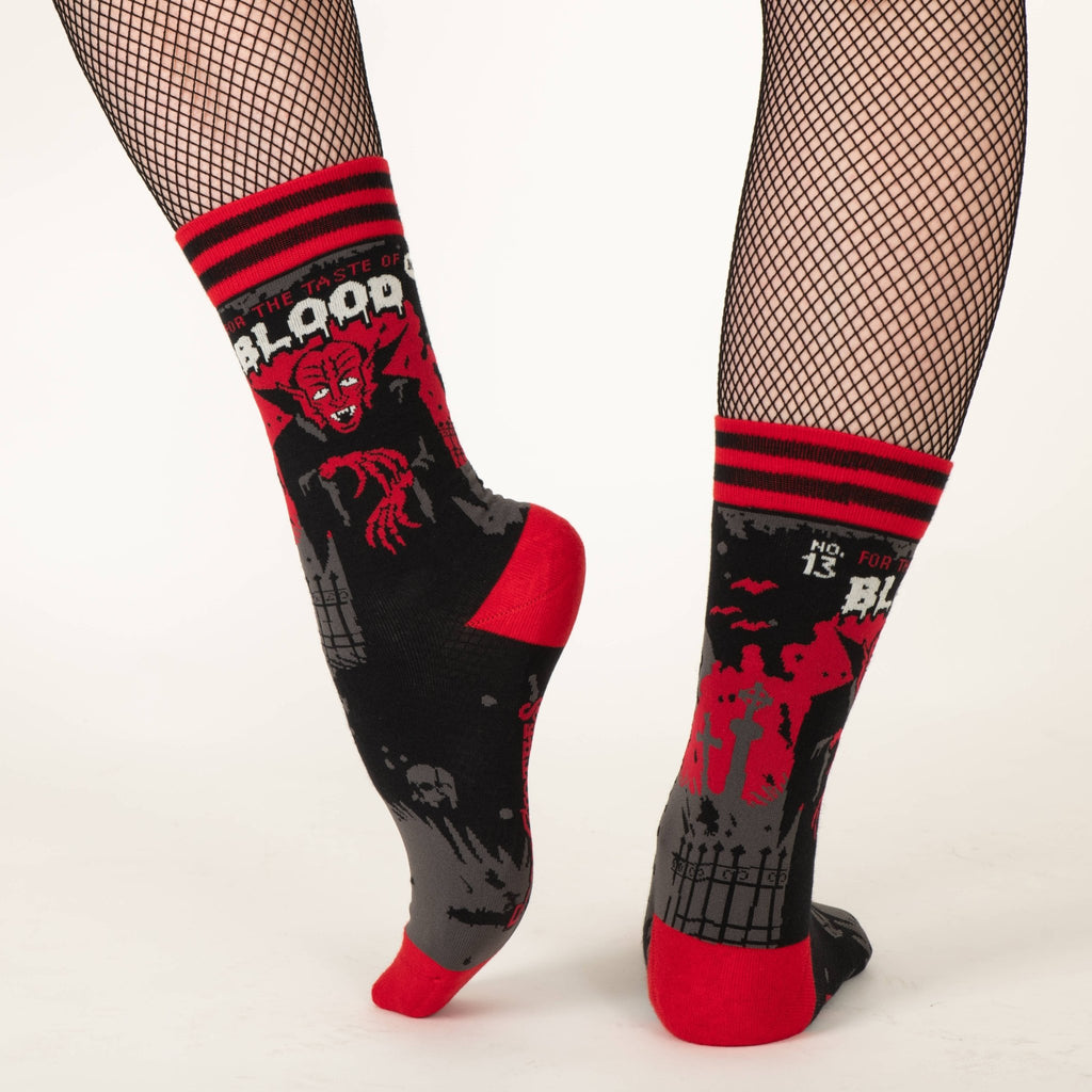 Dracula's Bloodlust Crew Socks - Angel's House of Design Co.