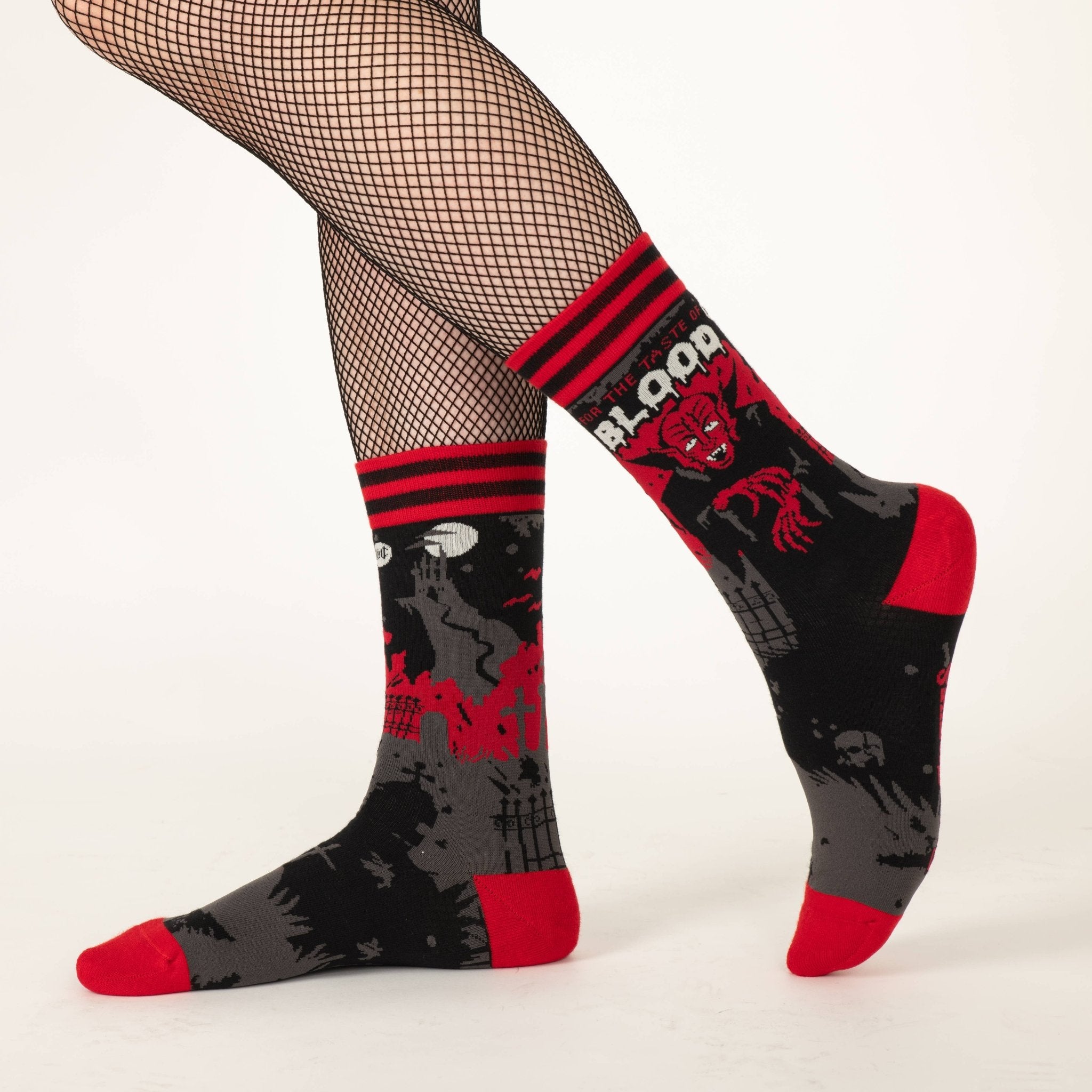 Dracula's Bloodlust Crew Socks - Angel's House of Design Co.