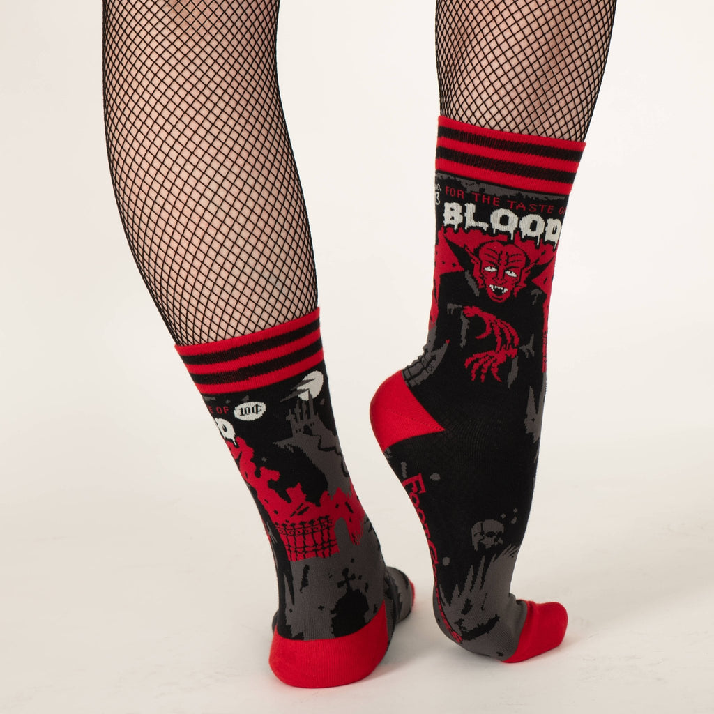 Dracula's Bloodlust Crew Socks - Angel's House of Design Co.