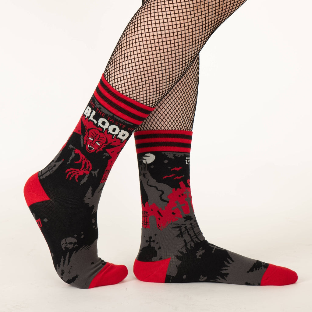 Dracula's Bloodlust Crew Socks - Angel's House of Design Co.