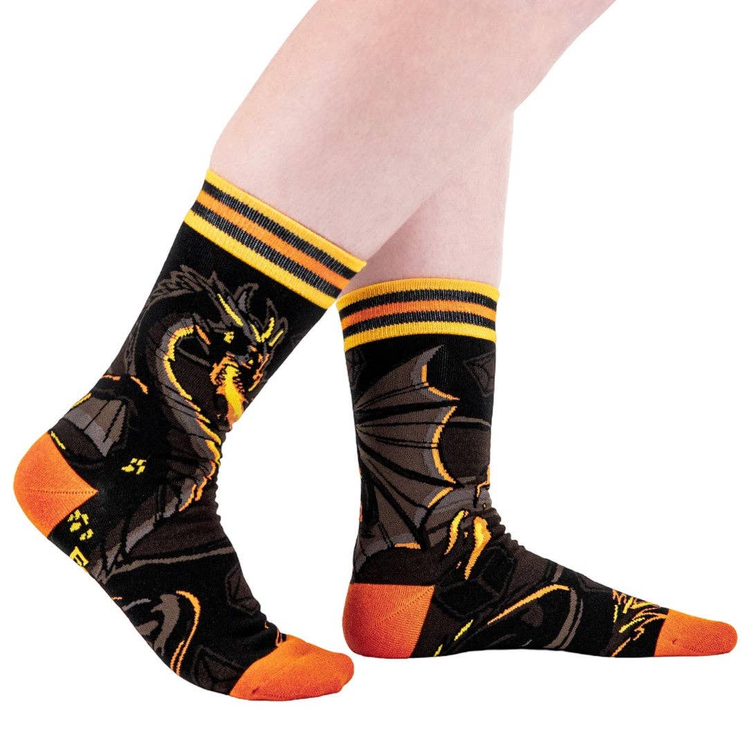 Dragon's Flame Crew Socks - Angel's House of Design Co.