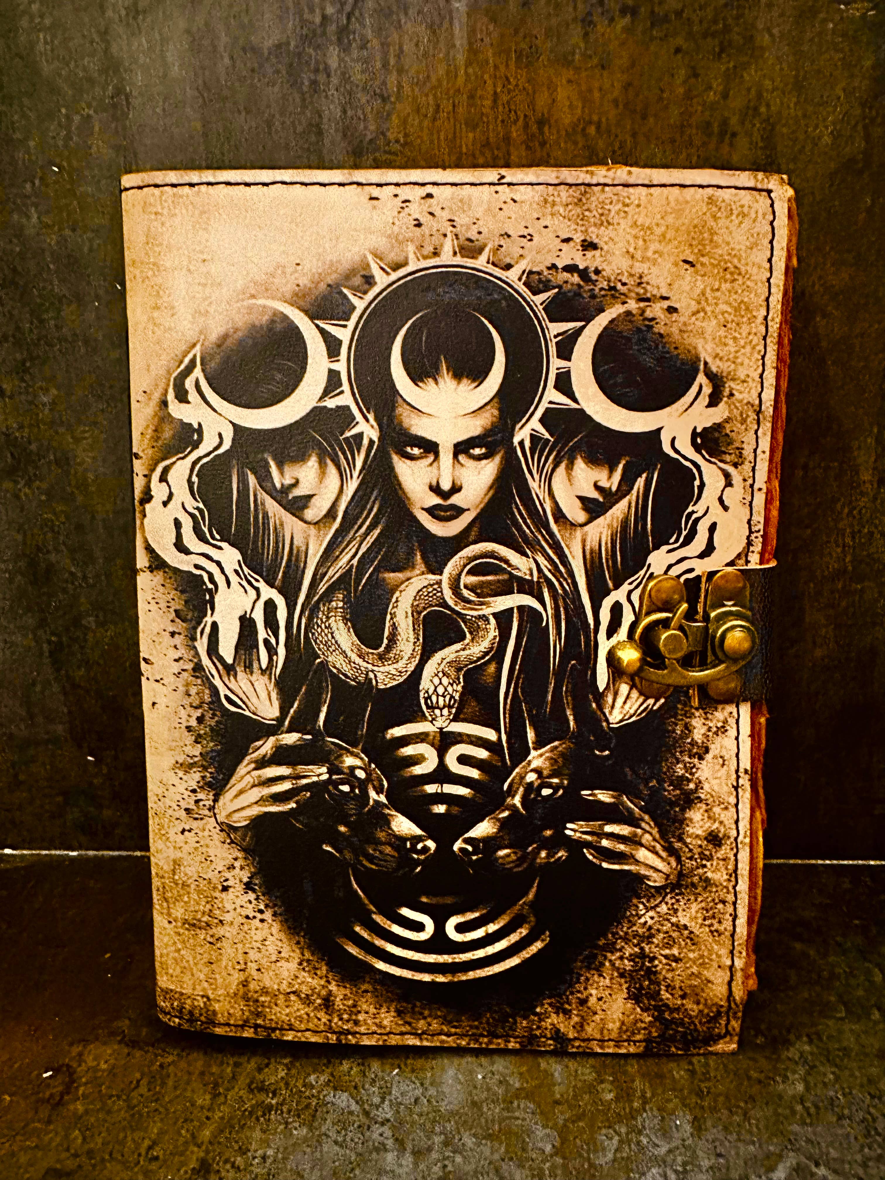Hekate Journal | Hecate | Leather Journal | Blank Vintage Notebook