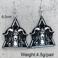 Earrings - Witch with Ram Horns Head dress - Angel's House of Design Co.