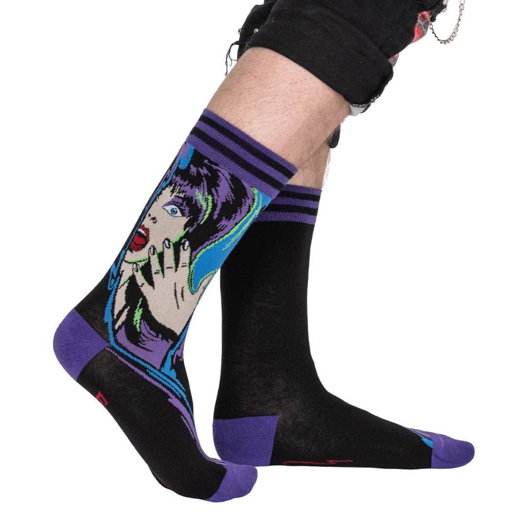 Elvira Unpleasant Dreemz Crew Socks - Angel's House of Design Co.